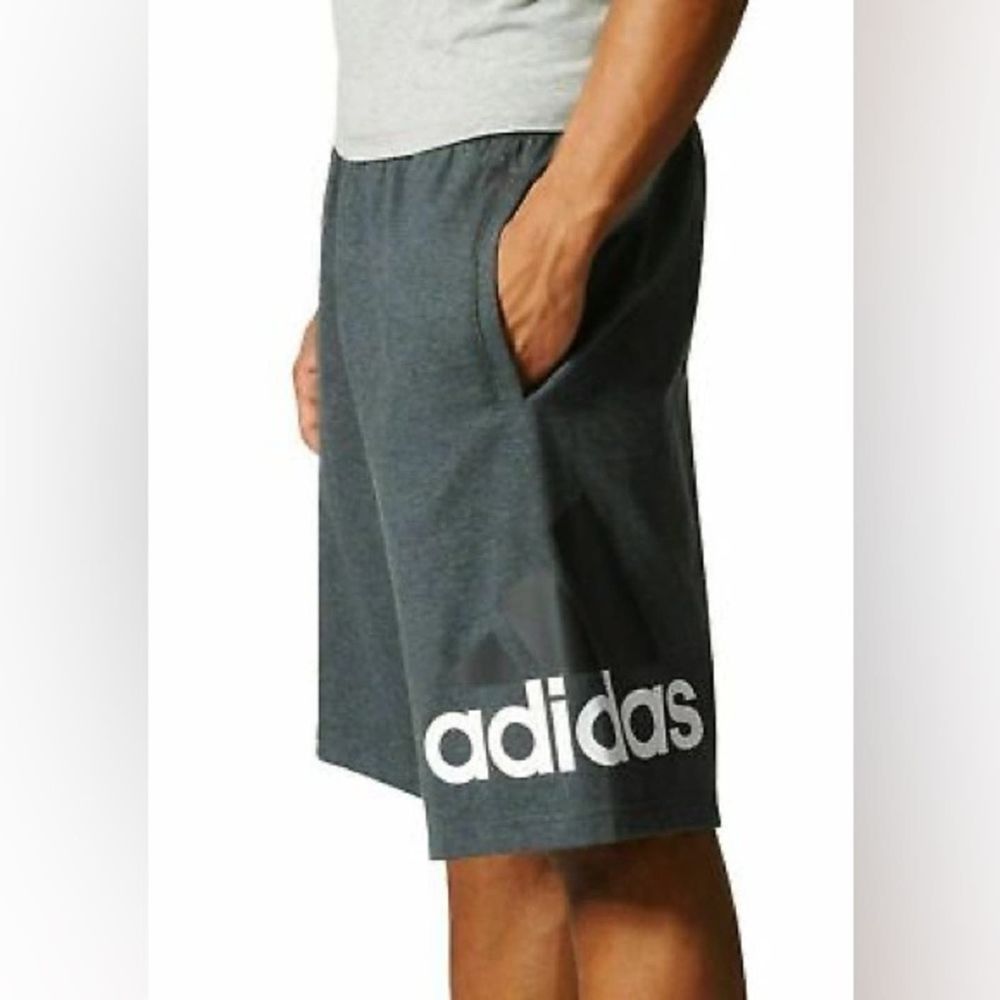 Adidas Men's Training Athletics Jersey Shorts in Dark Grey Heather